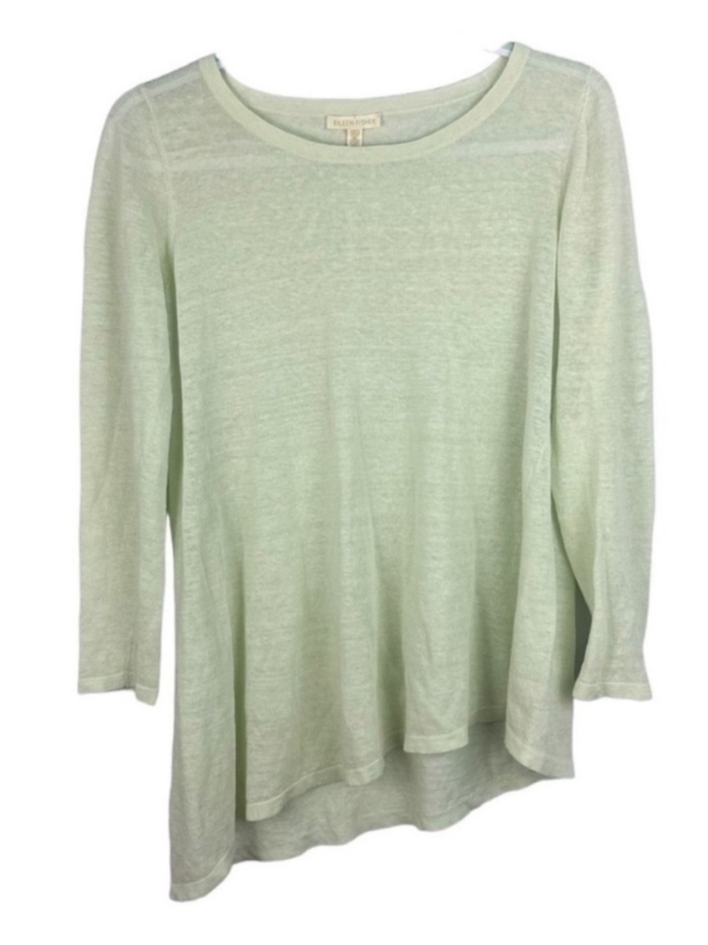 Eileen Fisher Organic Linen Asymmetrical Sweater